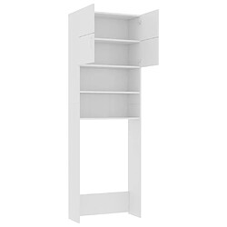 Acheter vidaXL Meuble de machine à laver Blanc 64x25,5x190cm Bois d'ingénierie