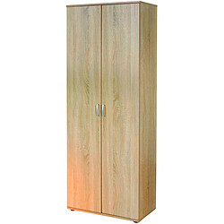 Pegane Armoire avec 5 Etagère Chêne de Sonoma, Dim : 70 x 34 x 189 cm