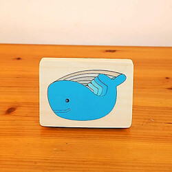 Universal Puzzles animaux pour enfants toys baleine puzzle enfant en bois toys montessori éducatif (bleu) 