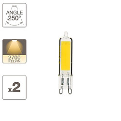 But Lot 2 ampoules LED filament G9 Blanc chaud Xanlite - Pack de 2 ampoules RetroLED, culot G9, 3,7W cons. (400 lumens), lumière blanche chaud - PACK2ALG9400