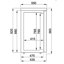 Refroidisseur de Boissons - 680 L - Combisteel - R2904 PortesVitrée/battante