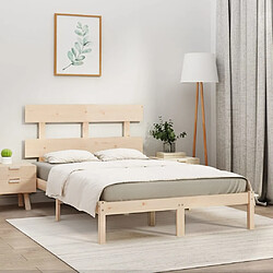 vidaXL Cadre de lit sans matelas 200x200 cm bois massif