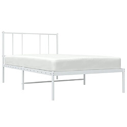 Avis Maison Chic Lit adulte - Cadre de lit métal avec tête de lit pour chambre blanc 100x190 cm -MN13223