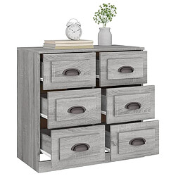 Acheter vidaXL Buffet sonoma gris 70x35,5x67,5 cm bois d'ingénierie