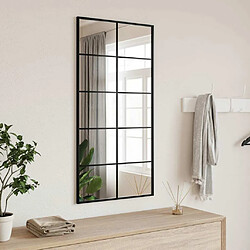 Maison Chic Miroir mural | Miroir Décoration pour Maison Salle de Bain noir 50x100 cm rectangulaire fer -GKD59845