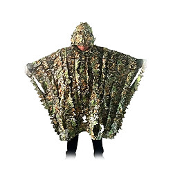 Totalcadeau Poncho camouflage imitation feuilles mortes