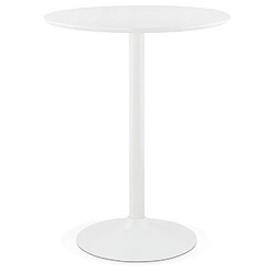 Avis Alterego Mange-debout / table haute 'MADISON' blanche - Ø 90 cm