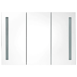 Acheter vidaXL Armoire de salle de bain à miroir LED 89x14x62 cm Gris