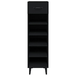 Avis vidaXL Armoire à chaussures Noir 30x35x105 cm Bois d'ingénierie