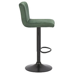 Acheter Decoshop26 Lot de 2 tabourets de bar pivotant hauteur réglable assise surpiqué en velours vert et métal noir 10_0004228