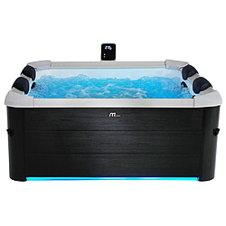 Spa semi-rigide 6 places gris anthracite avec LED et accessoires -128 jets - L160 x l160 x H65 cm - NAPUKA de MSPA