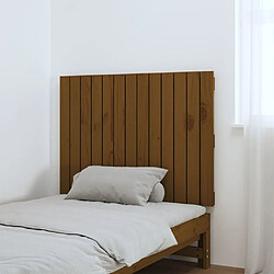 Avis Maison Chic Tête de lit scandinave pour lit adulte,Meuble de chambre murale Marron miel 82,5x3x60 cm Bois massif de pin -MN14654