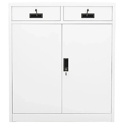 vidaXL Armoire de bureau Blanc 90x40x102 cm Acier