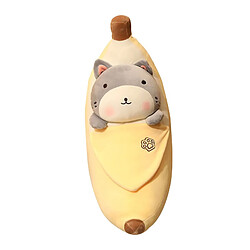 Universal 60cm mignon dessin animé animal banane peluche fruit doux Plush taie d'oreiller super doux enfant jouet bébé poupée cadeau d'anniversaire | Peluche animal en peluche (chat) 