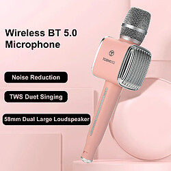 Avis Universal Joueurs de karaoké sans fil bluetooth 5.0 microphone haut-parleur enregistrement chant en direct microphone rechargeable TWS duo | microphone