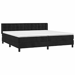 Avis Maison Chic Lit Adulte - Lit simple Lit à sommier tapissier et matelas moelleux - Meuble de Chambre - Noir 200x200 cm Velours -MN84735