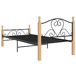 Acheter vidaXL Cadre de lit sans matelas noir métal 100x200 cm