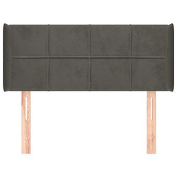 Avis Maison Chic Tête de lit moderne avec oreilles pour chambre - Décoration de lit Gris foncé 83x16x78/88 cm Velours -MN15084