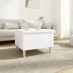 vidaXL Table d'appoint Blanc 50x46x35 cm Bois d'ingénierie