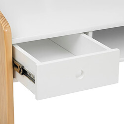 Avis Pegane Table du bureau, meuble du bureau en bois coloris Blanc, naturel - Longueur 100 x Profondeur 52 x Hauteur 85 cm