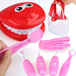 Kit De Dentiste Set Pretend Play Toy Pour Enfants Role Play Pink