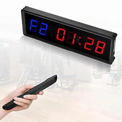 Universal Chronomètre numérique de gym avec affichage LED à distance chronomètre d'intervalle chronomètre de gym à domicile fitness entraînement idéal chronomètre d'exercice | minuterie de cuisine 