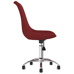 Acheter vidaXL Chaises pivotantes à manger lot de 2 Rouge bordeaux Tissu