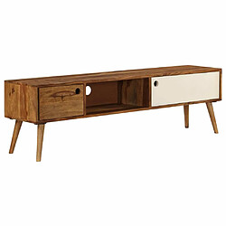 Maison Chic Meuble TV scandinave - Banc TV pour salon 140 x 30 x 40 cm Bois solide -MN66531