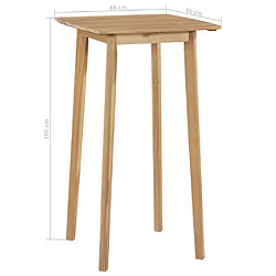 Acheter vidaXL Table de bar 60x60x105 cm Bois d'acacia massif