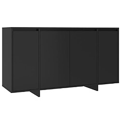 vidaXL Buffet noir 135x41x75 cm bois d'ingénierie