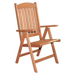 Chaise de jardin pliante réglable en bois Sandokan