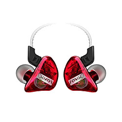 LUUCOZK Écouteurs intra-auriculaires étanches pour le sport, super basses, HiFi, avec micro - Rouge transparent