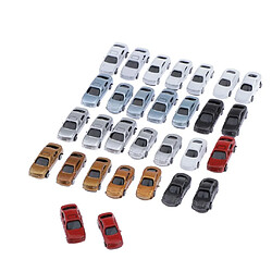 60pcs HO Échelle 1: 100 Modèle de Voiture Peinte Bâtiment Train Mise en Page Échelle Parking Paysage