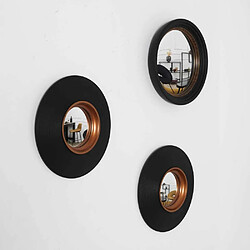 Avis The Home Deco Factory Miroir convexe rond Oko 25,5 cm (Lot de 3).