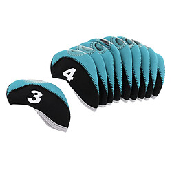 Acheter 10 pcs Néoprène Golf Club Head Couvre Wedge Fer De Protection Noir + Bleu Clair