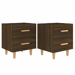 Maison Chic Lot de 2 Tables de chevet - Tables de Nuit Chêne marron 40x35x47,5 cm