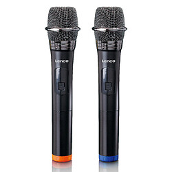 Lenco Set de 2 microphones sans fil MCW-020BK Noir 