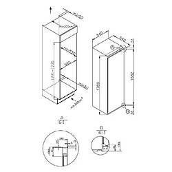 Avis Réfrigérateur 1 porte intégrable à glissière 54cm 286l - rbop3683n - ROSIERES