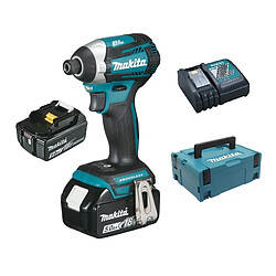 Visseuse à chocs sansfil Makita DTD154RTJ 18 V 2 batteries 5 Ah BL1850B chargeur Makpac 2