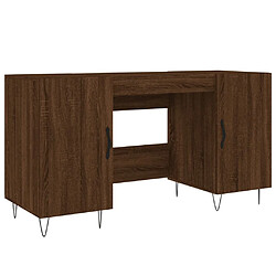 Maison Chic Bureau,Table de travail,bureau de travail pour chambre chêne marron 140x50x75 cm bois d'ingénierie -GKD61536