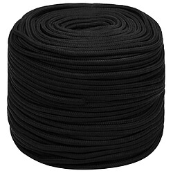 vidaXL Corde de travail Noir 10 mm 50 m Polyester