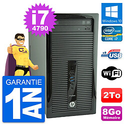 PC Tour HP ProDesk 400 G1 Intel Core i7-4790 RAM 8Go Disque 2To Windows 10 Wifi - Occasion