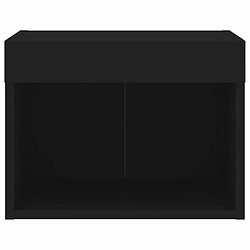 Acheter Maison Chic Table de chevet | Table de nuit murale avec lumières LED noir -GKD43398