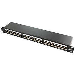 LogiLink Panneau de brassage 19' Cat.6A, 24 ports, noir, 1U () 