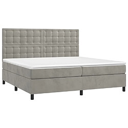 Avis Sommier à lattes,Cadre à lattes de lit pour Adulte matelas et LED Gris clair 200x200 cm -MN66032