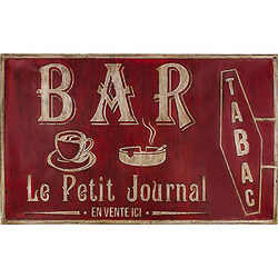 Antic Line Creations Grande plaque vintage en fer 122,5 x 74 cm Bar tabac.