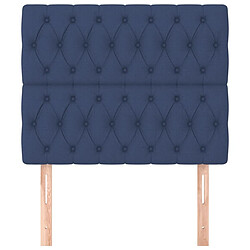 Avis Maison Chic Lot de 2 Têtes de lit design Bleu pour chambre - Décoration de lit 100x7x78/88 cm Tissu -MN16540