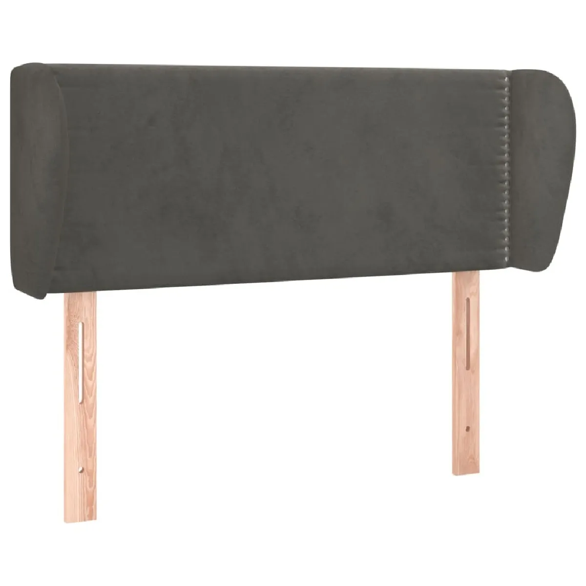 Maison Chic Tête de lit moderne avec oreilles pour chambre - Décoration de lit Gris foncé 103x23x78/88 cm Velours -MN31268