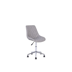 Beliani Chaise à roulette en cuir PU gris MARIBEL