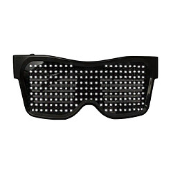 Bluetooth LED Eye Glasses APP Control Pour Raves Fun Affichage Clignotant Texte Blanc